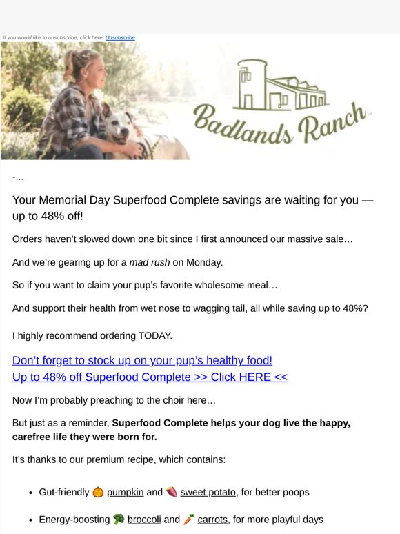 48% off Superfood Complete — Beat the rush 🏃‍♀️💨