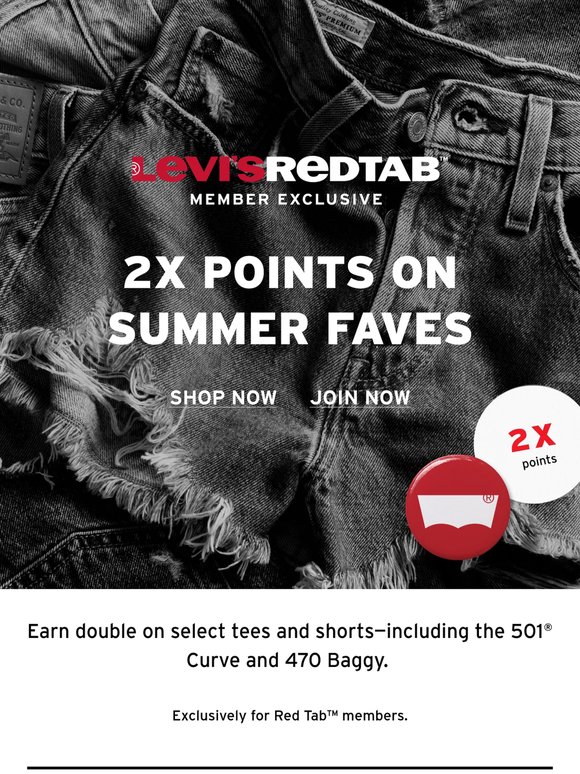 Red Tab™ members earn 2x points