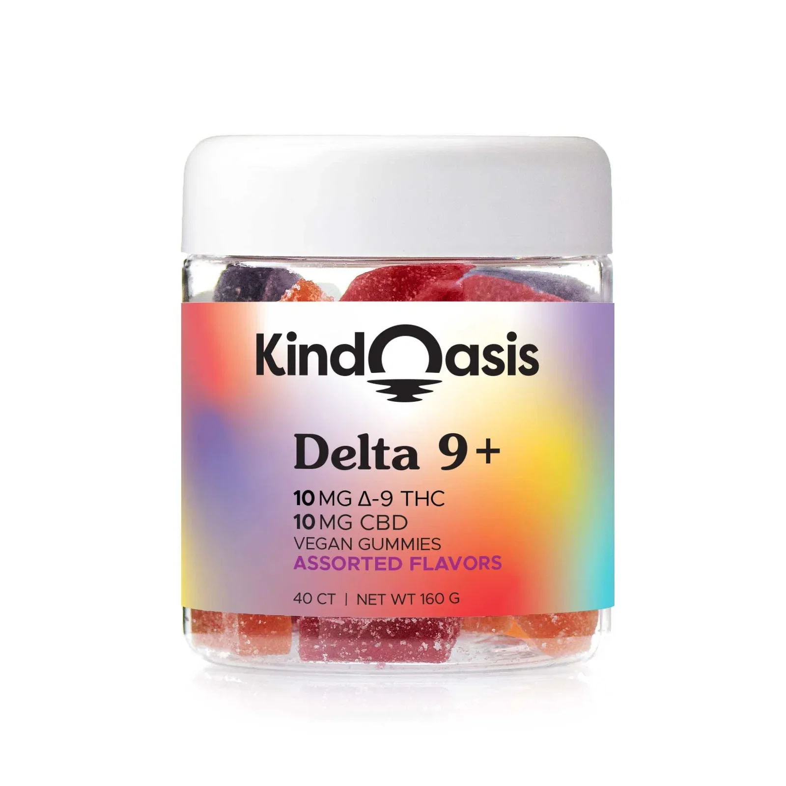 Image of Delta 9 THC 10mg + CBD 10mg Gummies - 40ct Assorted