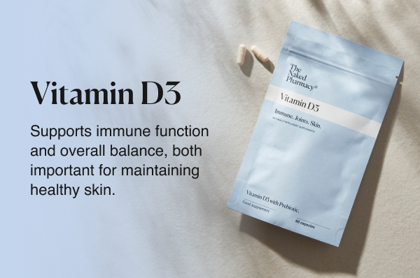 Vitamin D3 supporting immune health and skin balance