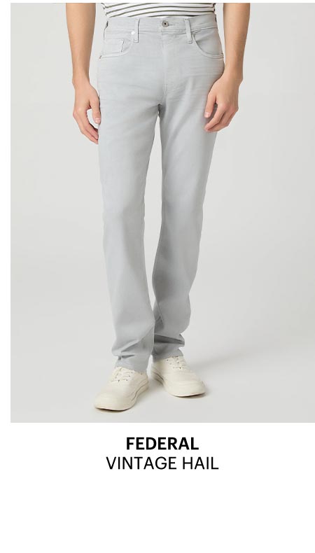 Transcend Federal 32" Slim Straight Jean in Vintage Hail.