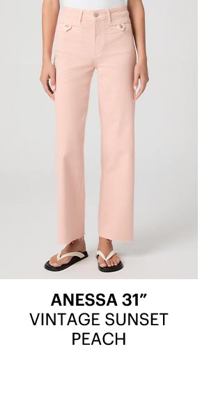 Anessa 31" Wide Leg Jean in Vintage Sunset Peach.