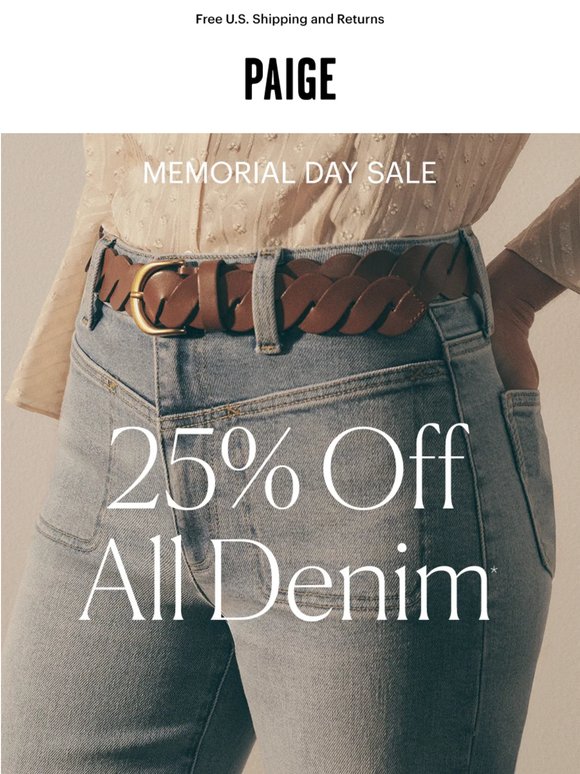 Don't Miss 25% Off Denim