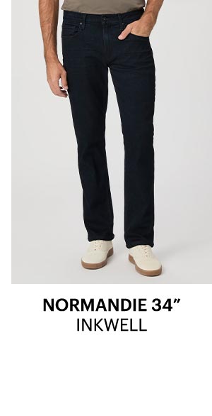 Transcend Normandie 34" Straight Jean in Inkwell.