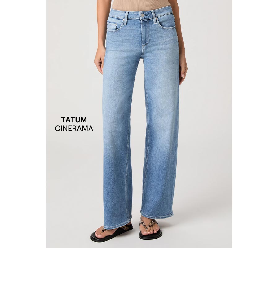 Tatum 32" Wide Leg Jean in Cinerama.