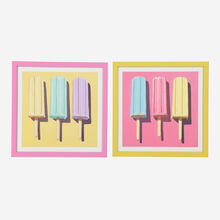 Two Pack Ice Pops Wall Art 30x30cm