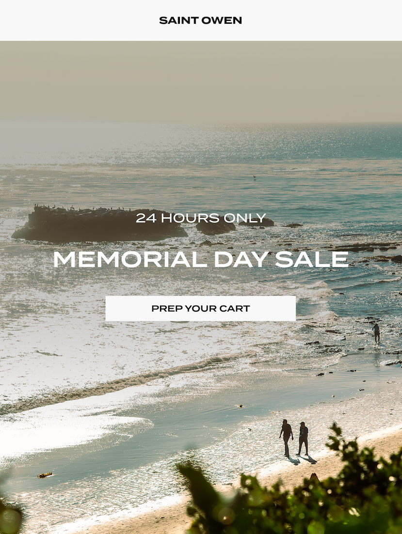 memorial day sale. prep your cart