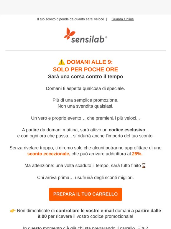 ⚠️ Domani alle 9: non perderti questo evento.