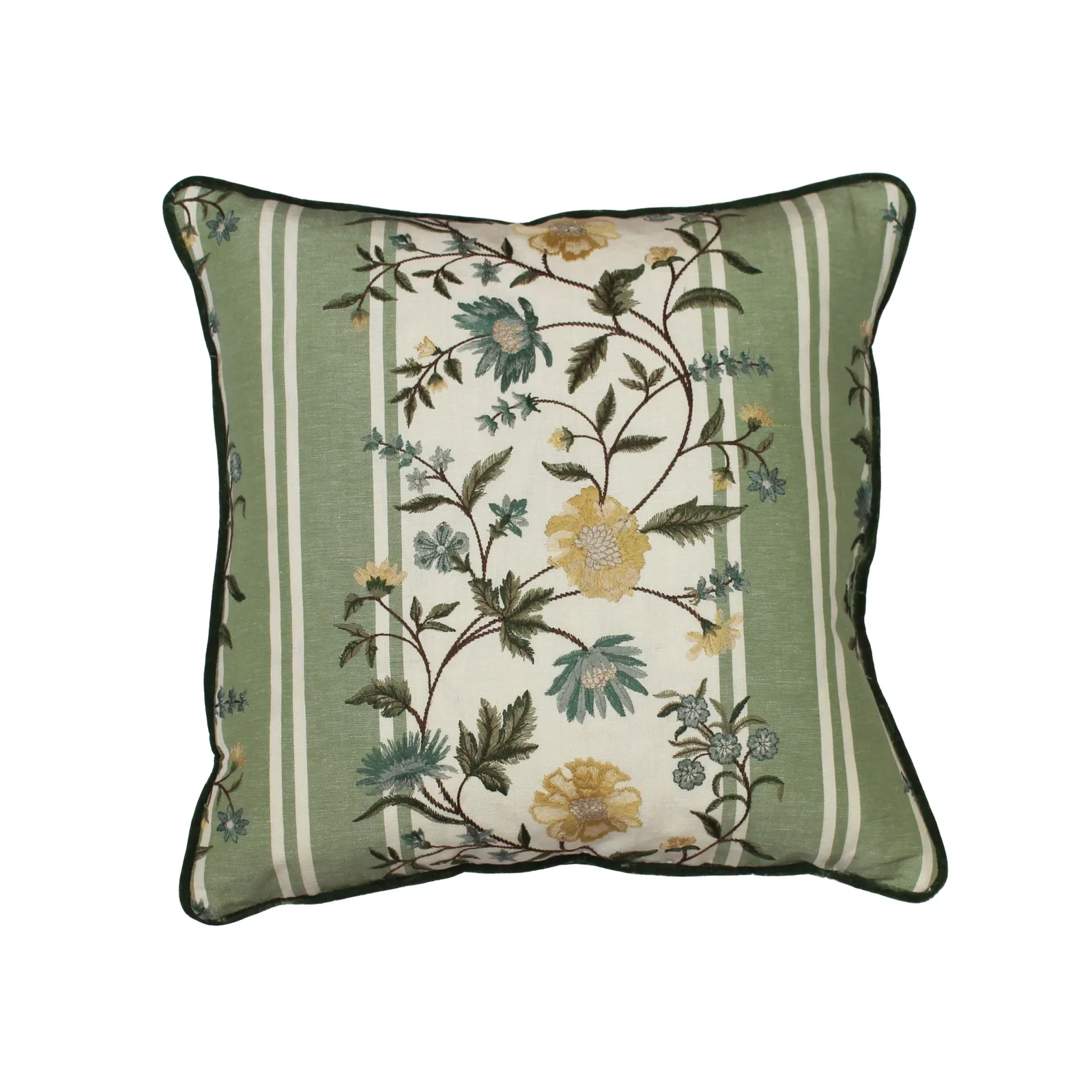 Image of Cushion Honfleur Colmar Green Yellow