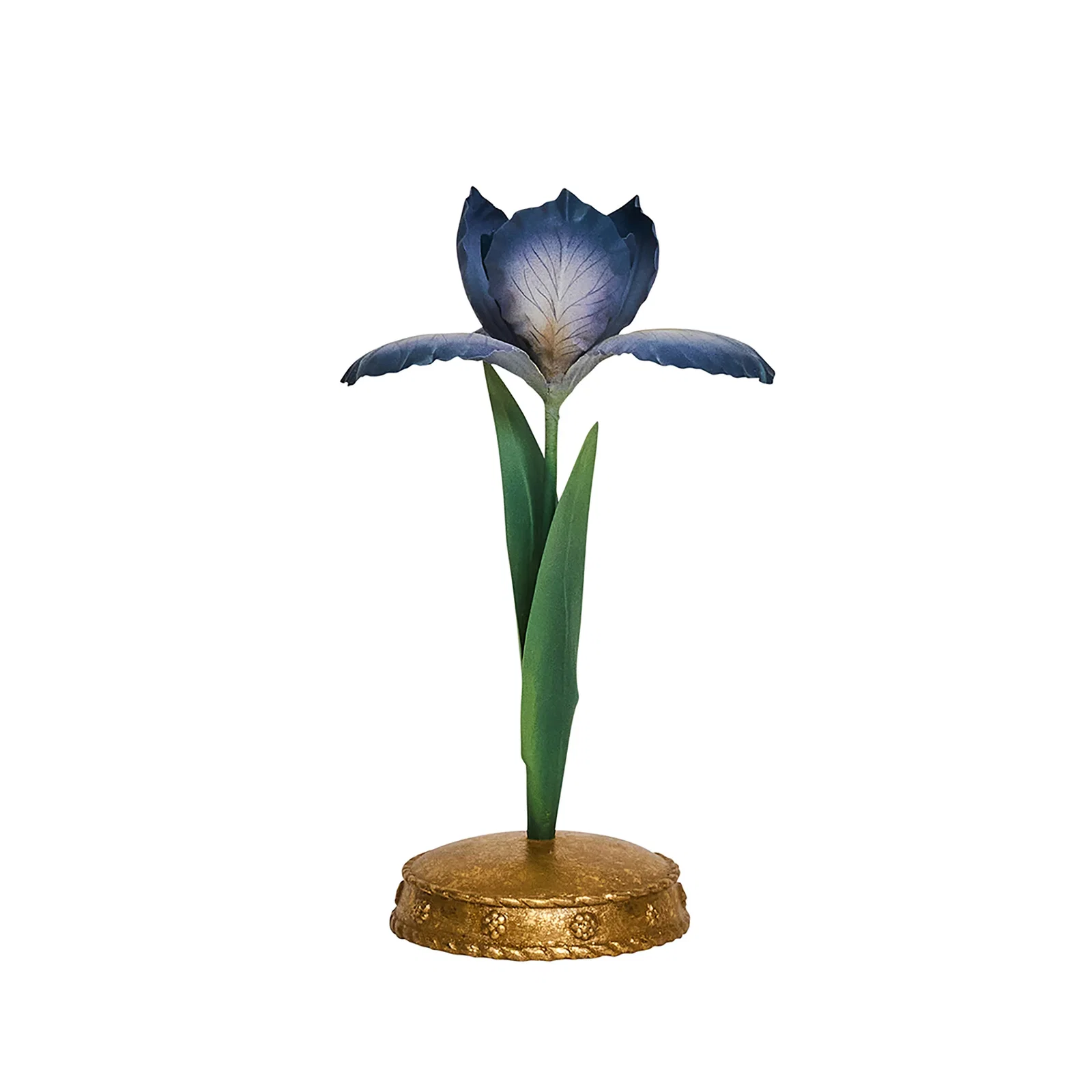 Image of Meadow Walk Iris 9" Candlestick Blue
