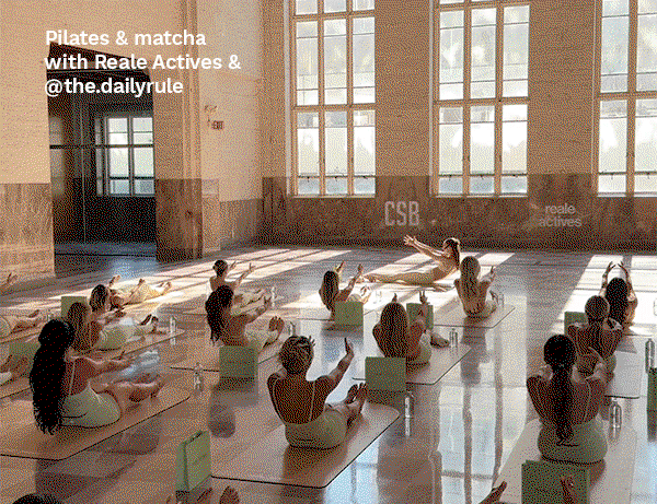 Pilates & matcha with Reale Actives & @the.dailyrule