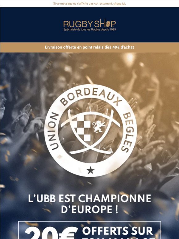 Célèbre la victoire de l’UBB !