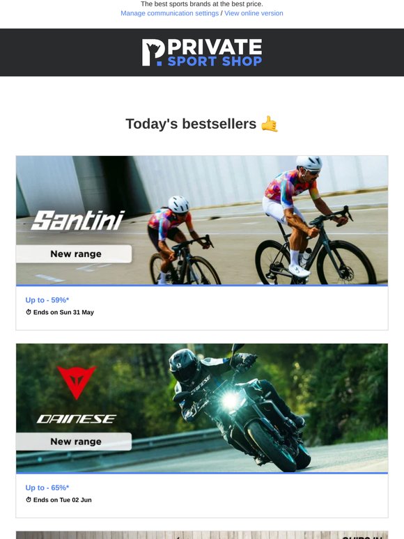 Santini up to -59% off | Dainese Moto, Kentucky Horsewear, Running New Arrivals , Sea To Summit...