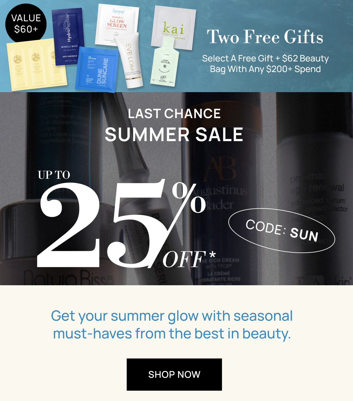 Summer Sale up to 25% off with code SUN