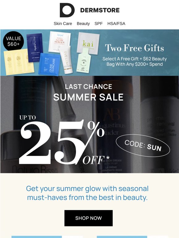 Your Glow-Up Starts with Up to 25% Off✨