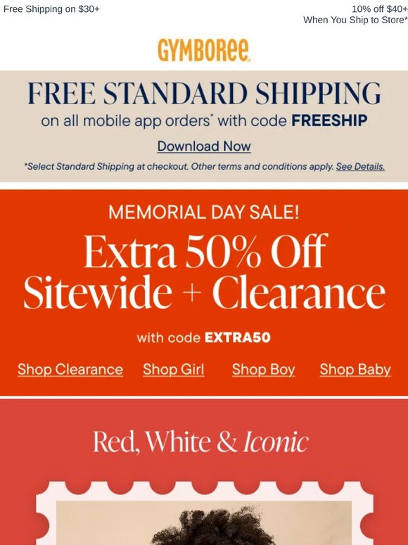 New! Looks in Red, White & Blue + Extra 50% Off Everything