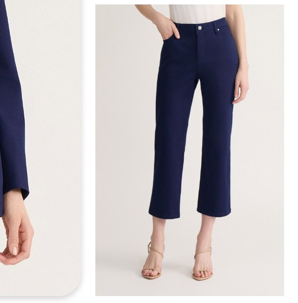 Lexington Straight Leg Cropped Jeans
