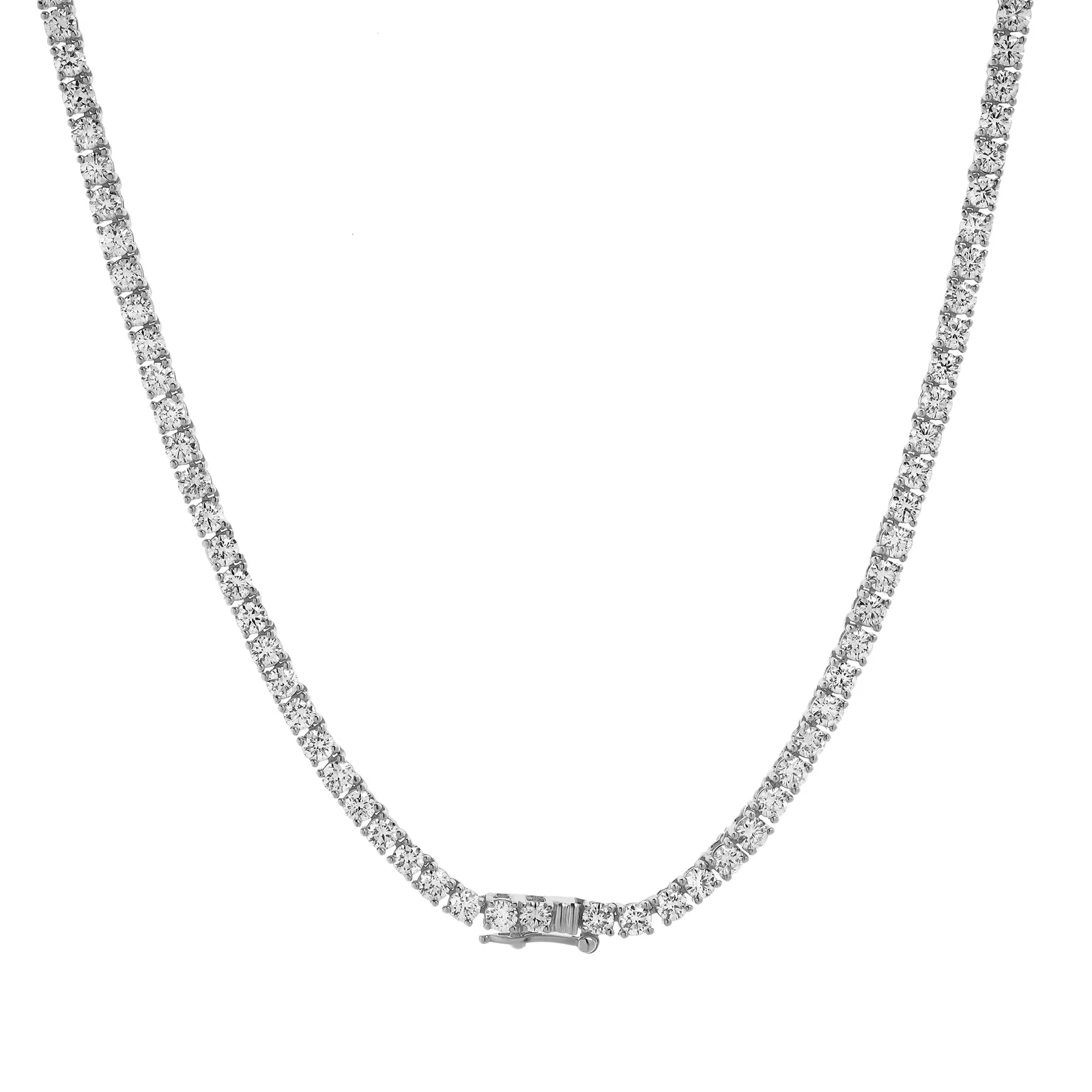 Image of Lys 10K White Gold Lab Grown Diamond Tennis Chain - 3mm