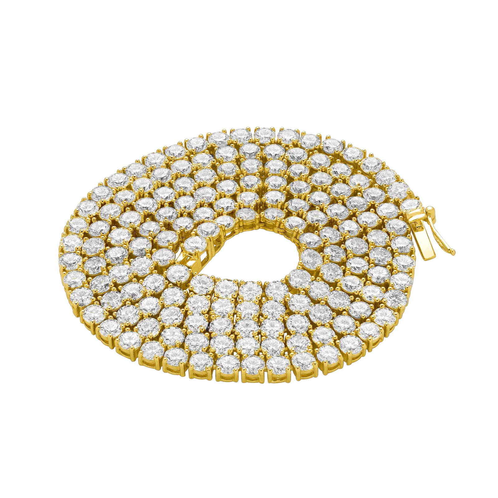 Image of Helios 10K Yellow Gold Lab Grown Diamond Tennis Chain - 4.2mm