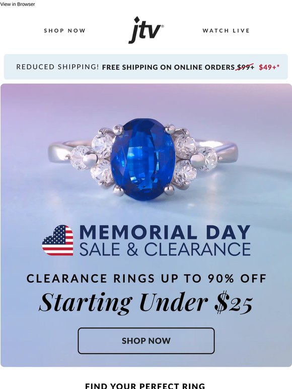 Ring in the SAVINGS ❤️🤍💙