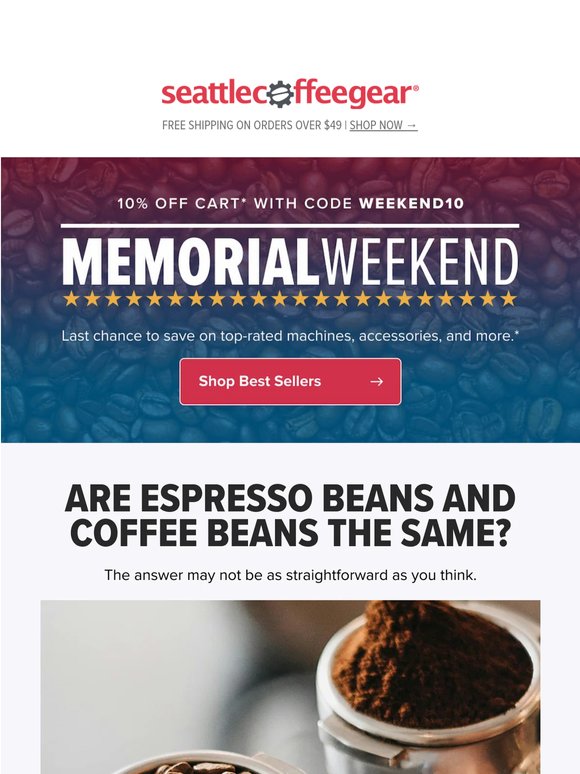 Memorial Weekend Savings are brewing, but not for long!