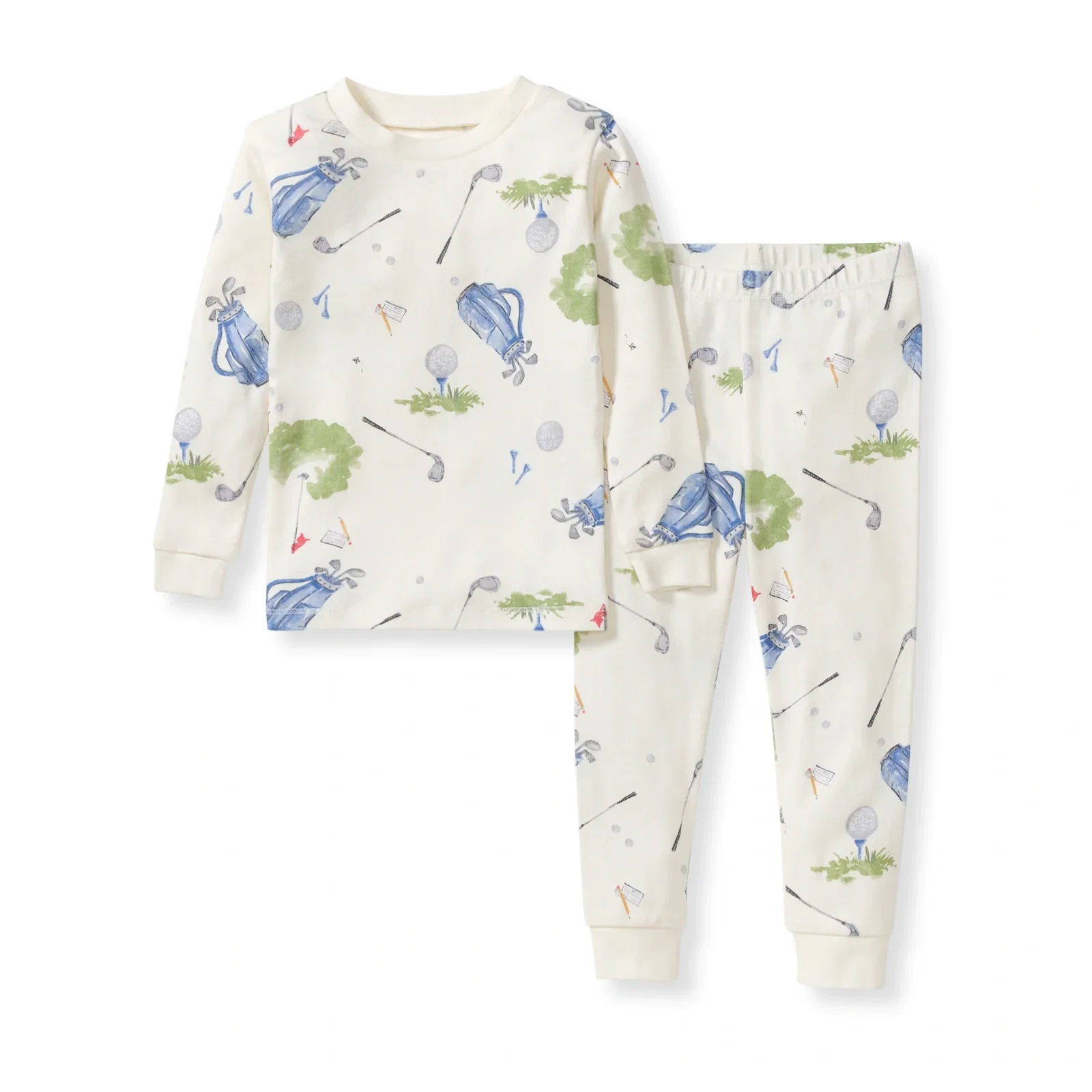 Image of Little Golfer Organic Cotton Two-Piece Pajamas