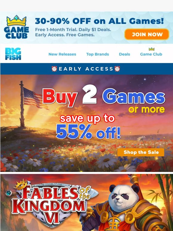 🕊️Memorial Day Sale: Early Access - Games up to 55% OFF