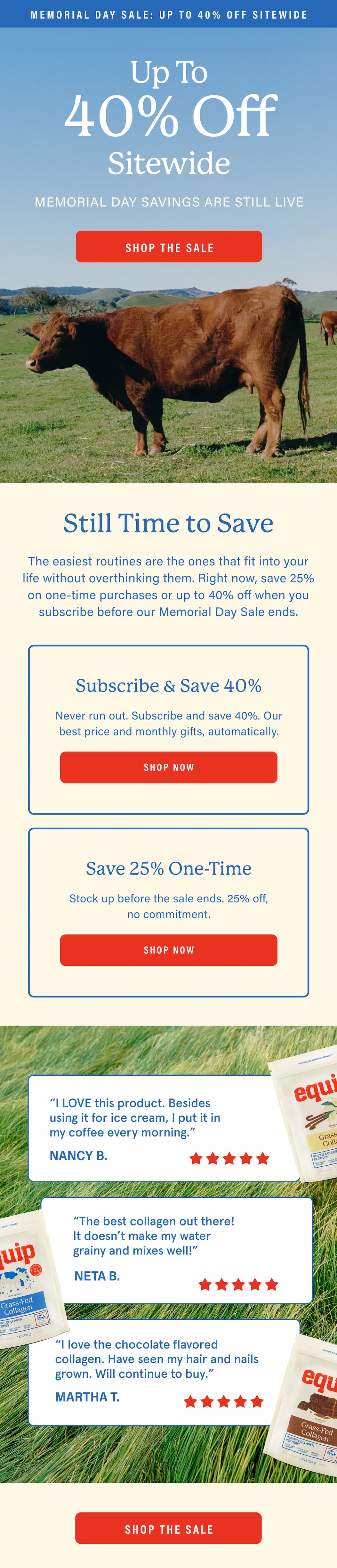 Up to 40% off sitewide