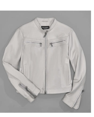 Cassandra Leather Racer Jacket