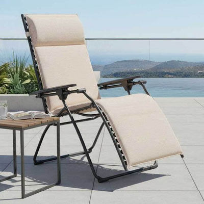Bild Lafuma Evolution Niksen Relaxliege Stahl/Olefin Noir/Creme