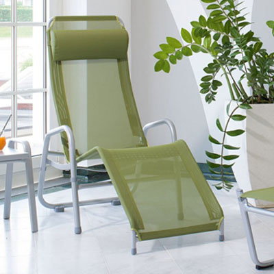 Bild Karasek Bermuda Neo Bäderliege Aluminium/Textilene Weiß/Olive