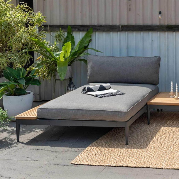 Bild LifestyleGarden Topaz XL Daybed Aluminium/Olefin Dunkelgrau/Grau