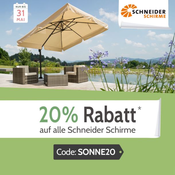 Bild ☀️ Sonnige Aussichten 20% auf alle Schneider Sonnenschirme – nur bis 31.05.**