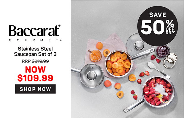 Baccarat Gourmet Stainless Steel Saucepan Set of 3