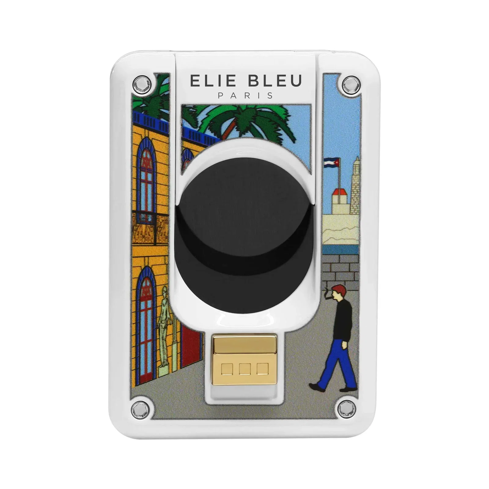 Image of Elie Bleu Limited Edition Casa Cubana White & Gold Double Blade Cutter