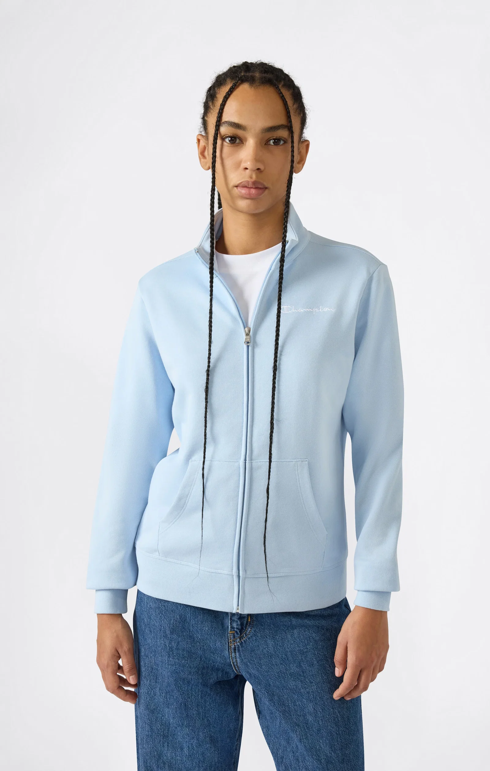 Image of Women’s Lightweight Full Zip Sweatshirt with Contrast Logo Icons