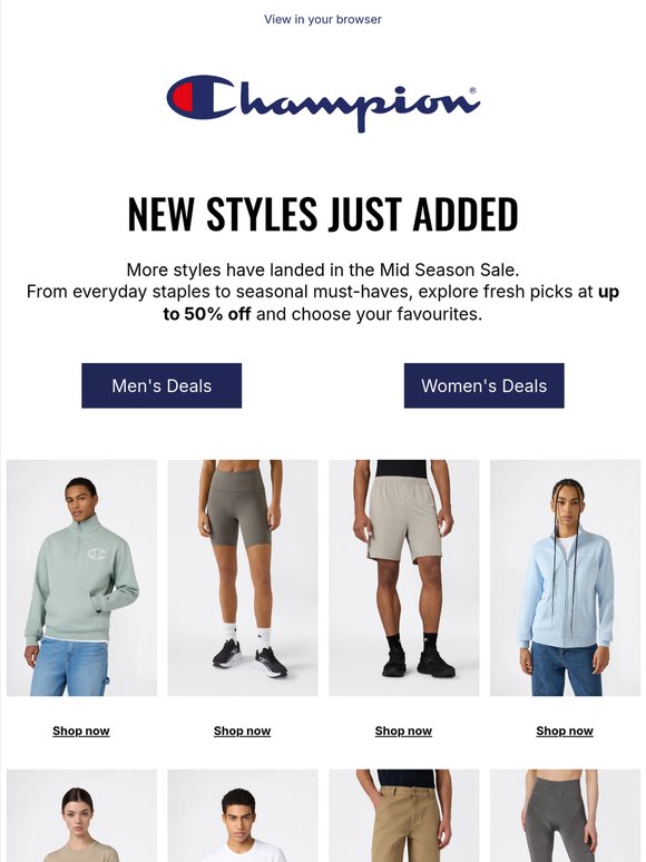 More styles in the Mid Season Sale