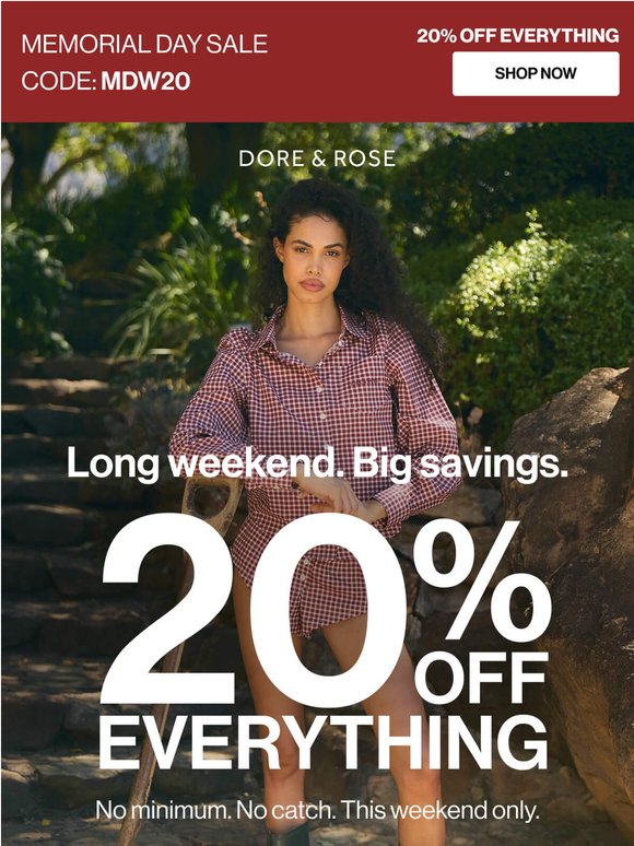 The Memorial Day Sale is live