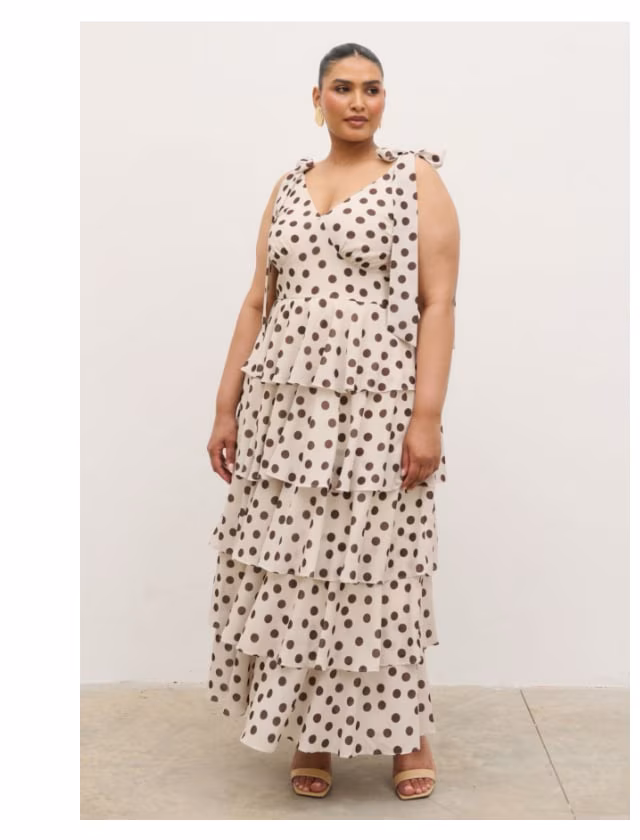 Close-up of polka dot dress