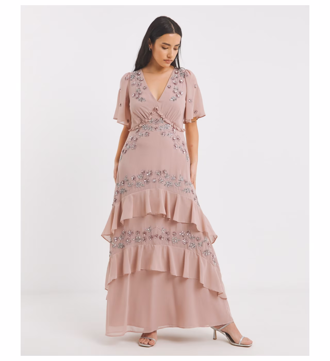 Maya Curve Embellished Maxi Dress