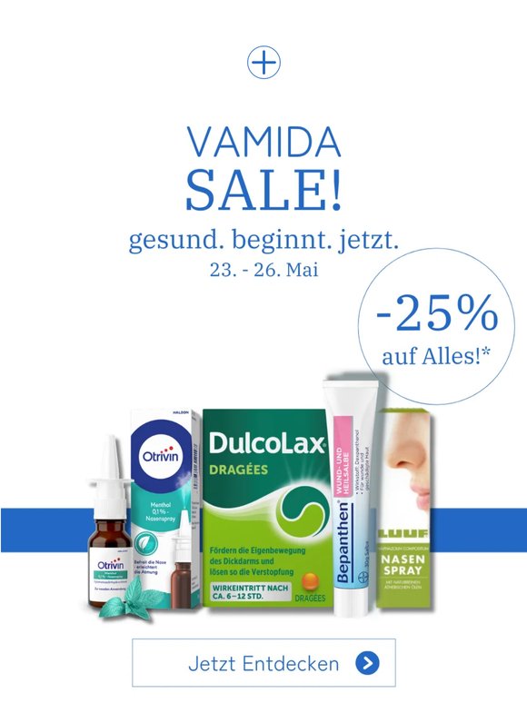 💙 -25% auf ALLES bei Vamida! Nur für kurze Zeit