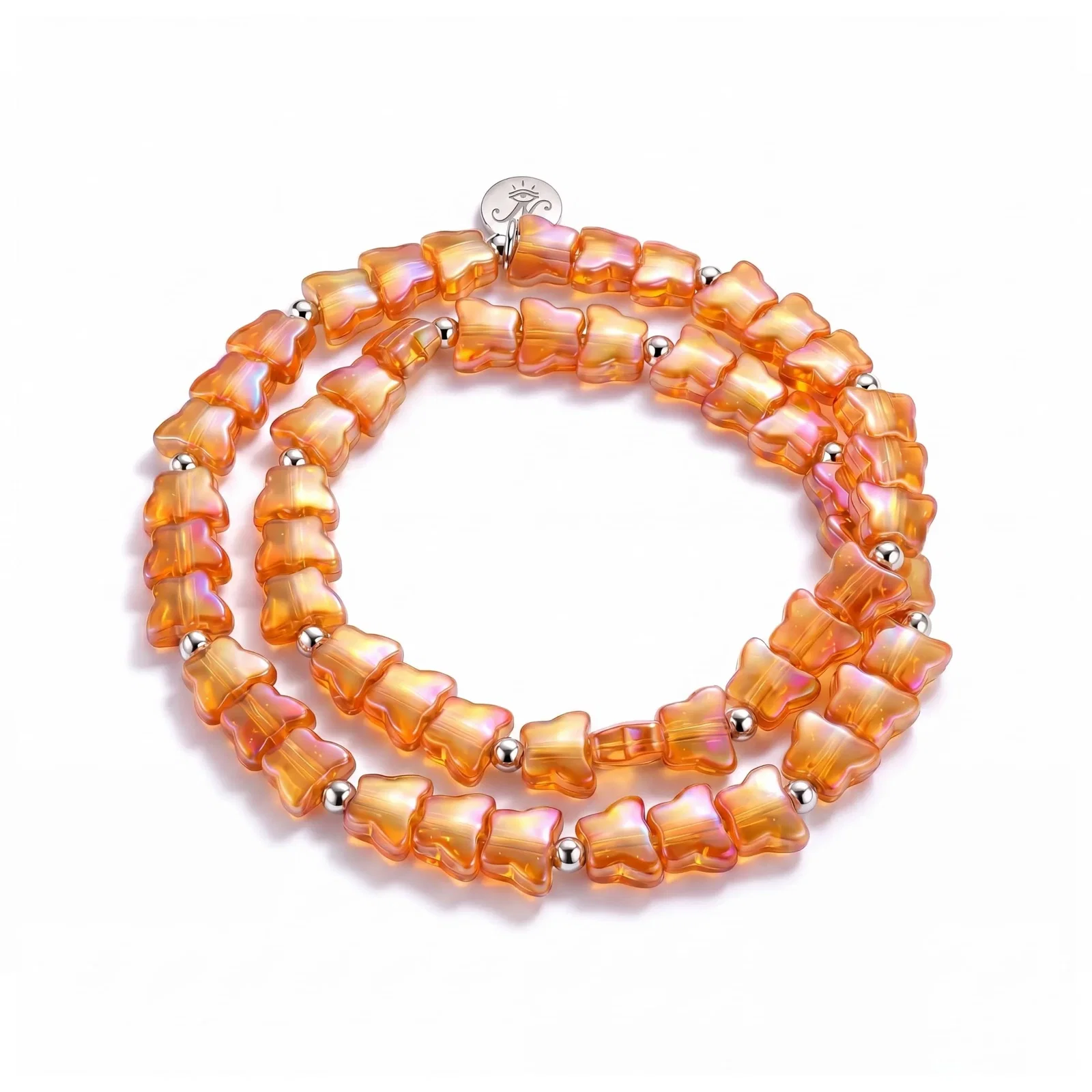 Image of Tangerine Flutter | .925 Sterling Silver | Butterfly Wrap