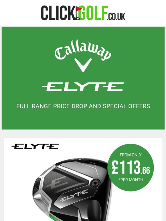 ⬇️ | Callaway Elyte Range Price Drop!