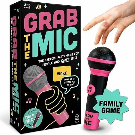 Karaoke Card Game Grab the Mic Family Fun Music Party Board Entertainment 250 Cards Hilarious Night Birthday Celebration