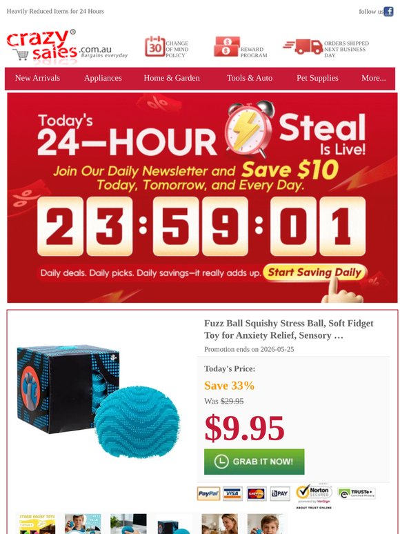 Stress relief you can squeeze between meetings – fuzz ball now $9.95 for 48 hours