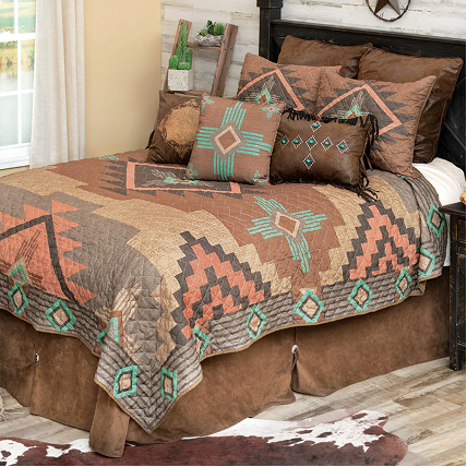 Sierra Crosses Quilt Bed Set - Queen