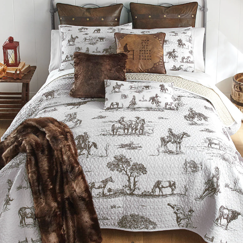 Cowboy Ranch Quilt Bed Set - King