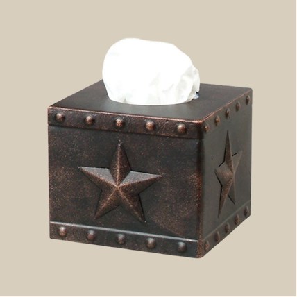 Stars & Studs Metal Square Tissue Box