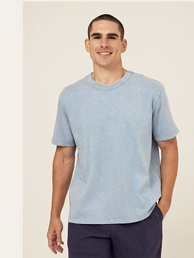 Johnny Relaxed Fit Mineral Wash Jersey Tee