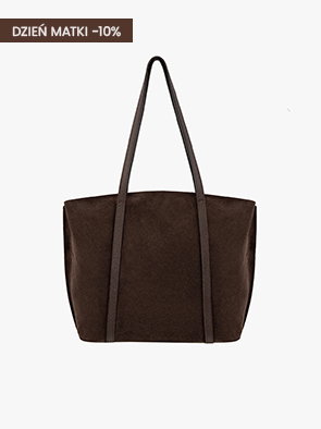 Brown tote bag with long handles, Mother's Day 10% discount